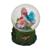 Custom Design Resin Water Globe Tourist Souvenir Beautiful Landscape Flower Butterfly Snow Globe