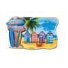 Custom Logo Printed Travel Gift Resin Magnet Beach Seaside Saranda Albania Souvenir Fridge Magnet