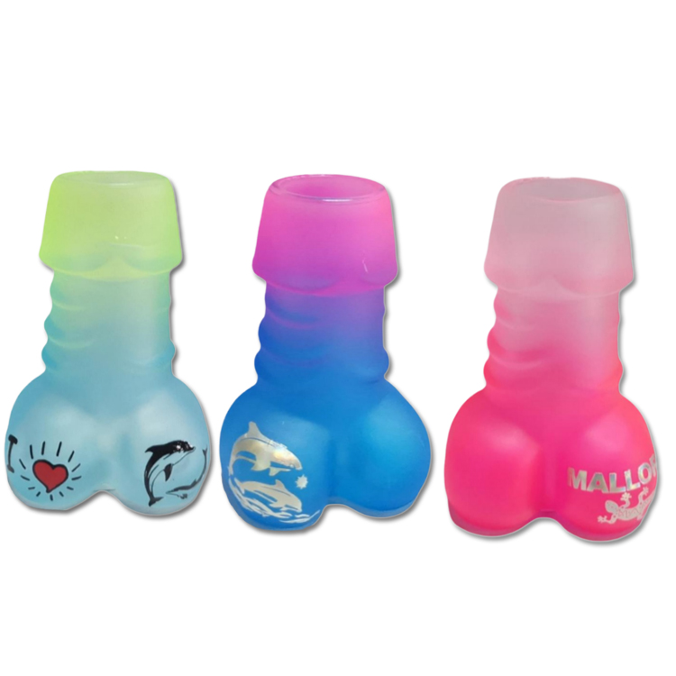 Customized logo Party Souvenir Colorful Personalized Sexy Penis Shaped Sexy Shot Glass