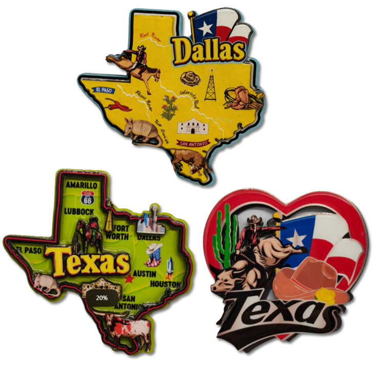 Customized Logo Metal Key Chain Charm Texas Cowboy Dallas Souvenir Keychain