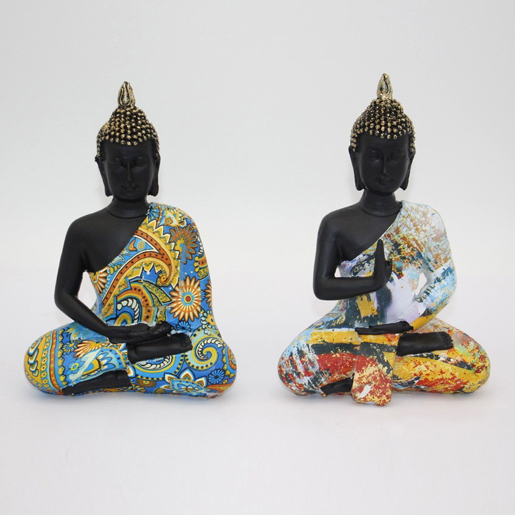 Custom Printed Resin Religious Buddha Statue for Home Decoration