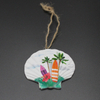 Custom Printed Shell Shaped Resin Christmas Ornament for Hanging