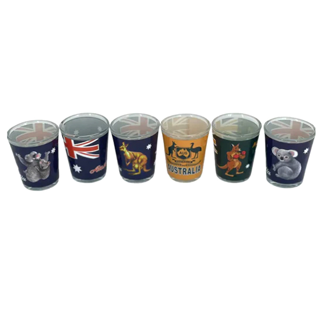 Custom Logo 1.5 2oz Koala Kangaroo Australian Shot Glasses Australia Souvenir Shot Glass