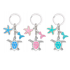 Custom Logo Travel Gift Shell Sea Animal Keyring Alloy Metal Turtle Beach Souvenir Seychelles Keychain