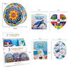 Custom Logo Women Travel Gift PU Leather Pocket Mirror Souvenir Mirror with Diamond