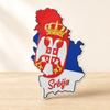 Custom Logo Design Souvenir Serbia Fridge Magnet Resin Printing Serbia Magnet
