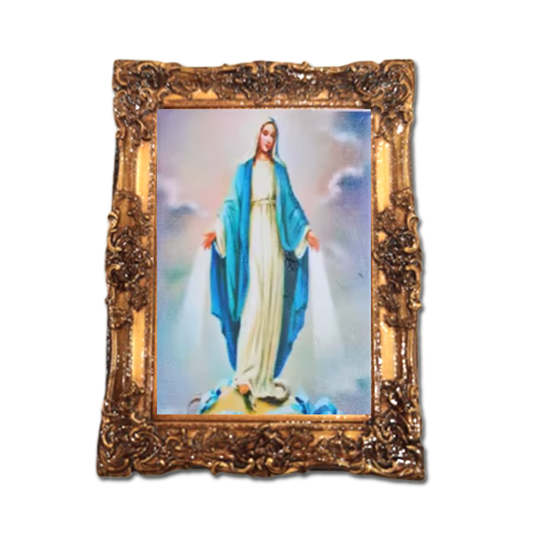 Custom 3D Printing Retro Vintage Art Resin Magnet Souvenir Oil Painting Photo Frame Fridge Magnet