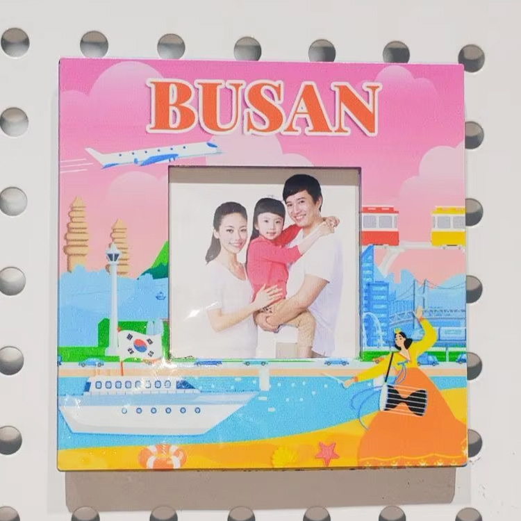 Custom 3D Printing Retro Vintage Art Resin Magnet Souvenir Oil Painting Photo Frame Fridge Magnet