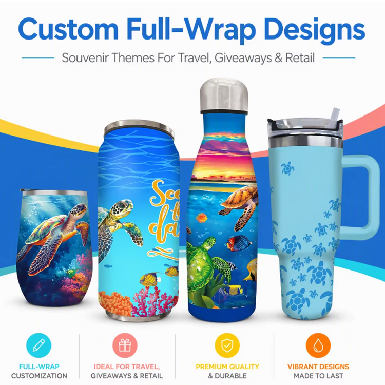 Custom Design Souvenir 12oz 304 Tumbler Mug Double Walled Stainless Steel Coffee Cup
