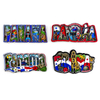 Wholesale Custom Logo Design MDF Wood Panama Magnet Souvenir Panama Fridge Magnet