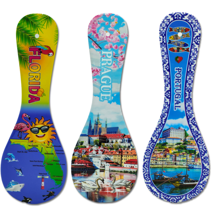 Custom Home Kitchen Decorations Tourist Souvenir Spoon Holder Ceramic Spoon Rest