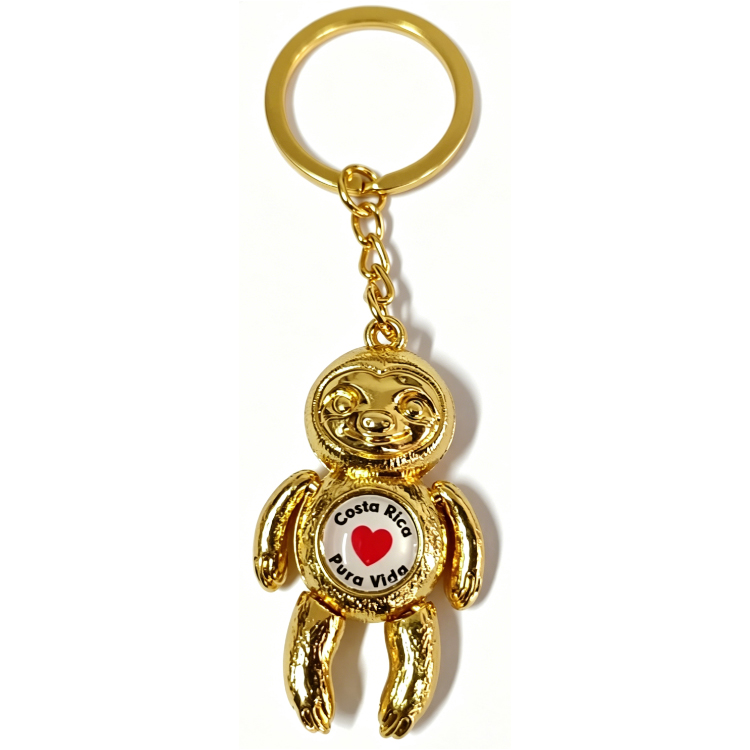 Custom Metal Lucky Cute Animal Costa Rica Souvenirs Sloth Keychain