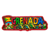 Custom Logo Travel MDF Wood Flag Map Grenada Souvenirs Fridge Magnet