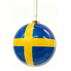Custom Logo Design Printed Foam Swedish Flag Christmas Ornament Souvenir Sweden Christmas Ball