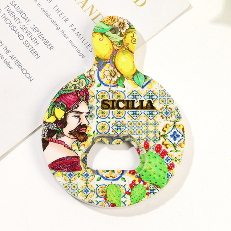 Customized 3D Printed Travel Gift Italian Sicily Sicilia Italy Fridge Magnet Souvenir Sicilia Magnets