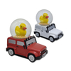 Custom Logo Cute Resin Duck Statue Water Globe Holland Netherlands Souvenir Duck Snow Globe