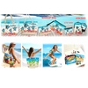 Custom Design Printing Caribbean Beach Turtle Tourist Souvenir Neoprene Travel Bag Makeup Bag Neoprene Cosmetic Bag