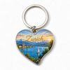 Custom Logo Tourist Souvenir Gift Metal Epoxy Zurich Switzerland Souvenir Keychain