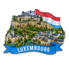 Custom Refrigerator Magnet 3D Travel Souvenirs Wood Craft Luxembourg Souvenir Fridge Magnet
