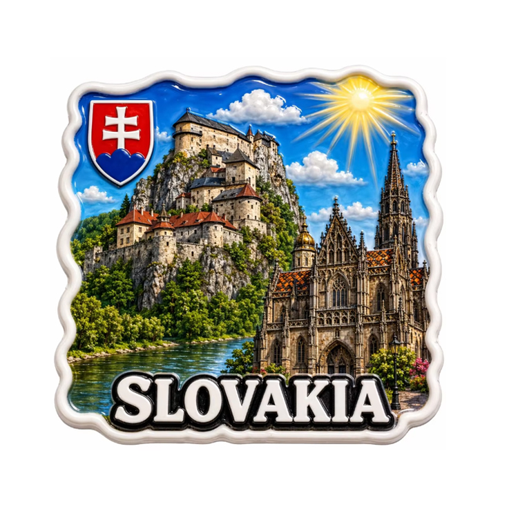 Custom Resin 3D Printing Travel Gift Bratislava Slovakia Souvenir Fridge Magnet