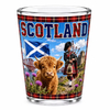 Factory Customized Logo Scottish Piper Shot Glass Highland Cow Scotland Souvenir Shot Glass