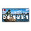 Custom 3D Embossed Printing Personalized Souvenir Copenhagen Denmark License Plate