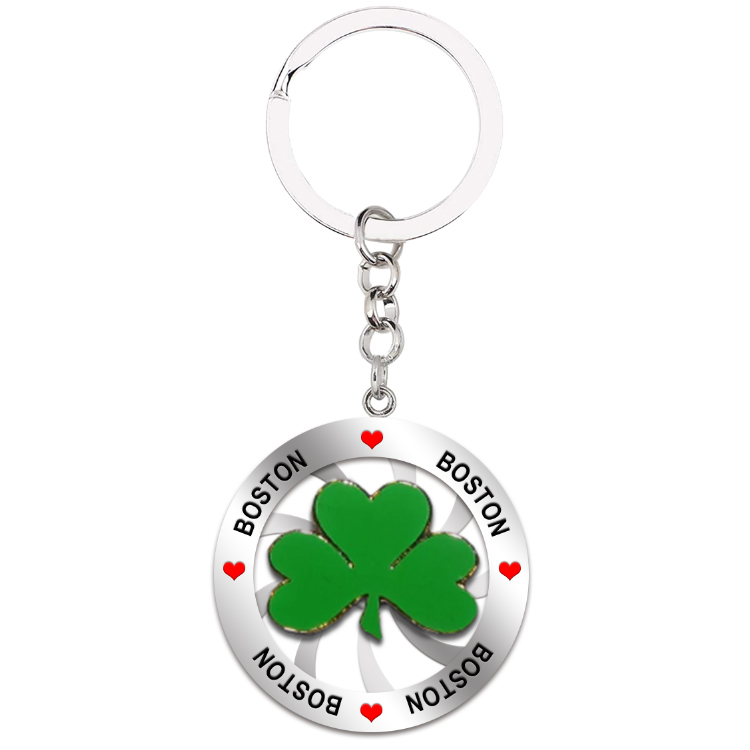 Factory Custom logo Spinner Metal Keyring Lucky Irish Souvenir Ireland Keychain