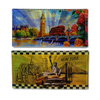 Custom Logo Printing Tourost Souvenir Country City Scenery Epoxy Aluminium Foil Fridge Magnet