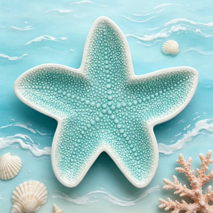 Wholesale Sea Animal Mermaid Coral Beach Ocean Style Ceramic Craft Home Decoration