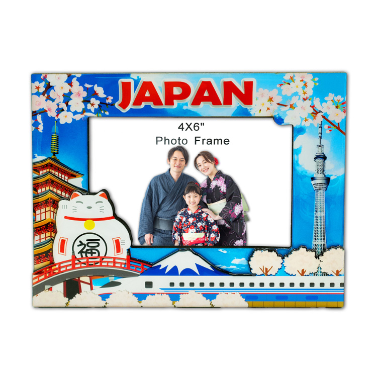 Custom Logo Beach Tourist Souvenir Wood Picture Photo Frame For Home Decor