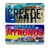 Custom 3D Printed Metal Souvenir Crete Santorini Greece License Plate Fridge Magnet