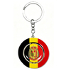 Customized Logo Design Metal Belgium Flag Keyring Brussels Belgium Souvenir Keychain