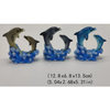 Customized Logo Tourist Souvenir Ocean Sea Animal Dolphin Figurine Resin Dolphin Statue