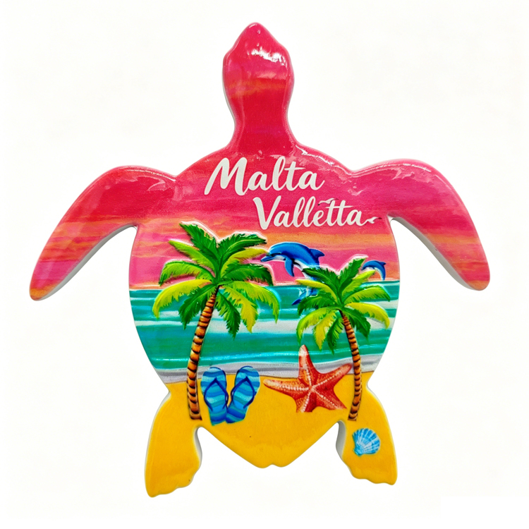 Customized Logo Resin 3D Printing Turtle Design Greek Greece Zakynthos Souvenir Fridge Magnet