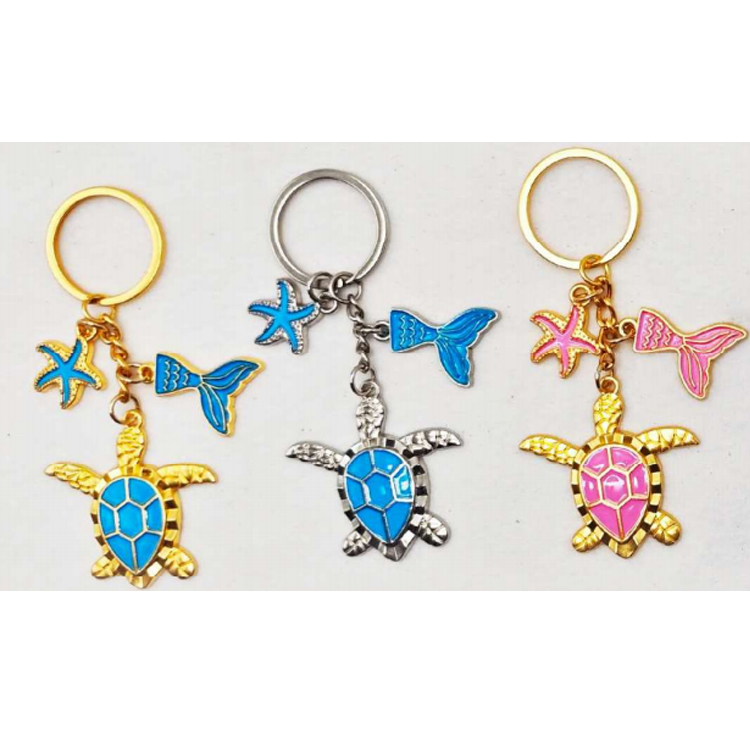 Custom Logo Travel Gift Shell Sea Animal Keyring Alloy Metal Turtle Beach Souvenir Seychelles Keychain