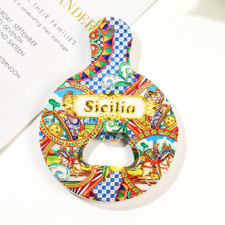 Customized 3D Printed Travel Gift Italian Sicily Sicilia Italy Fridge Magnet Souvenir Sicilia Magnets