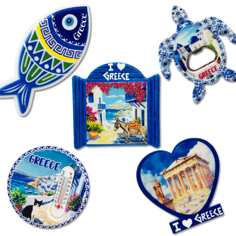 Custom 3D Printed Melamine Fridge Magnet Beer Opener Greek Craft Souvenir Greece Bottle Opener