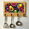 Custom logo Design Printing Mdf Wood Wall Hooks Home Decorative Kitchen Wall Hooks