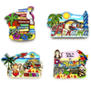Customized logo Wood Parrot Cruise Ship Boat Panama Canal Souvenirs Fridge Magnet
