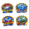 Custom logo Big Blue Hole Turtle Dolphin Reef Great Blue Hole Belize Souvenir Fridge Magnet
