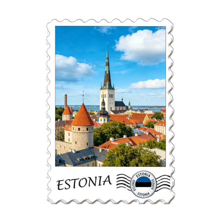 Custom Logo Resin Tourist Gift Letter Shaped Tallinn Estonia Souvenir Fridge Magnets
