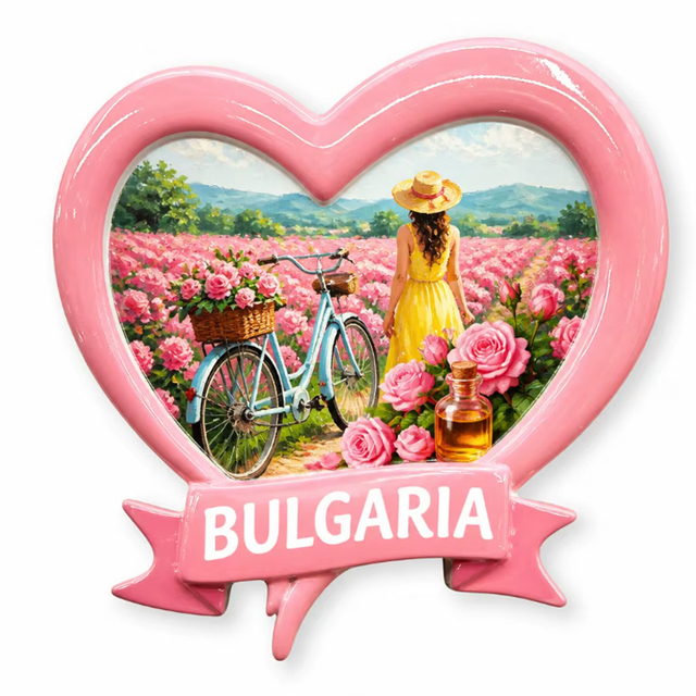 Factory Custom Resin Printing Country City Plovdiv Sofia Bulgaria Souvenir Fridge Magnet