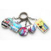 Wholesale Custom Logo Design Metal Glass Fish Snack Food Sardines Keychain Souvenir Sardine Keychains