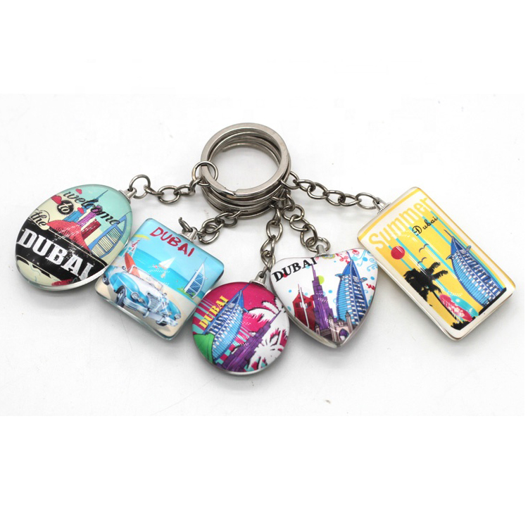Wholesale Custom Logo Design Metal Glass Fish Snack Food Sardines Keychain Souvenir Sardine Keychains