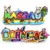 Custom Letter Shape Beach Souvenir Epoxy Wood Souvenir Mauritius Fridge Magnet