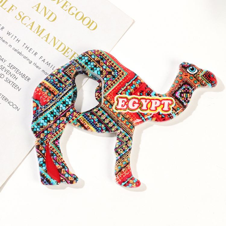 Wholesale Custom Africa Egyptian Pharaoh Fridge Magnet Resin Printed Egypt Souvenir Fridge Magnet
