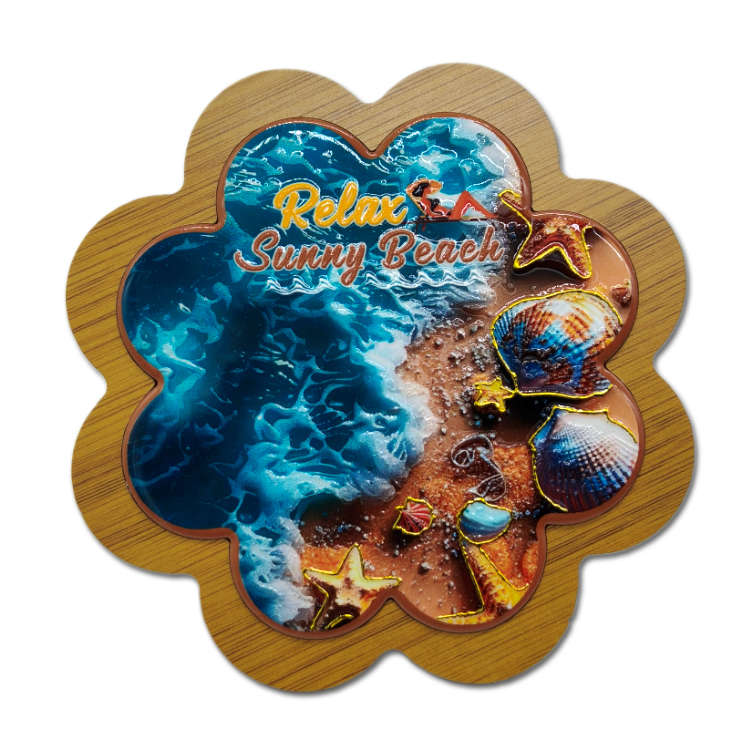 Custom Engraved Logo Daily Use Home Decoration Ceramic Pot Mat Turtle Souvenir Bamboo Sublimation Trivet