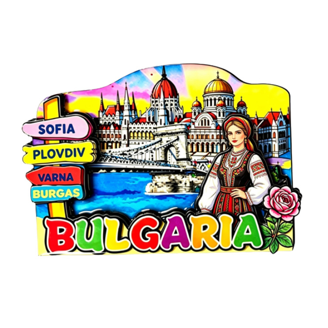 Custom Design Letter Shaped MDF Wood Budva Kotor Montenegro Souvenir Fridge Magnet