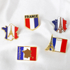 Custom logo Design Metal France Flag Brooch Enamel Souvenir France Pins Paris Pin
