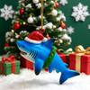 Wholesale Custom Logo Ocean Animal Souvenir Resin Shark Pendant Christmas Decoration Shark Ornament Christmas